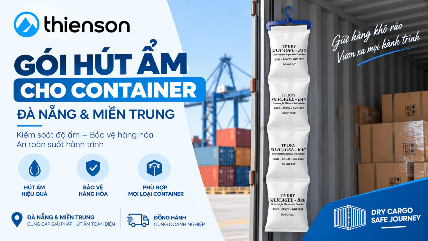 Gói Hút Ẩm Cho Container Đà Nẵng | Hàng Xuất Khẩu 1 gói hút ẩm cho Container Đà Nẵng